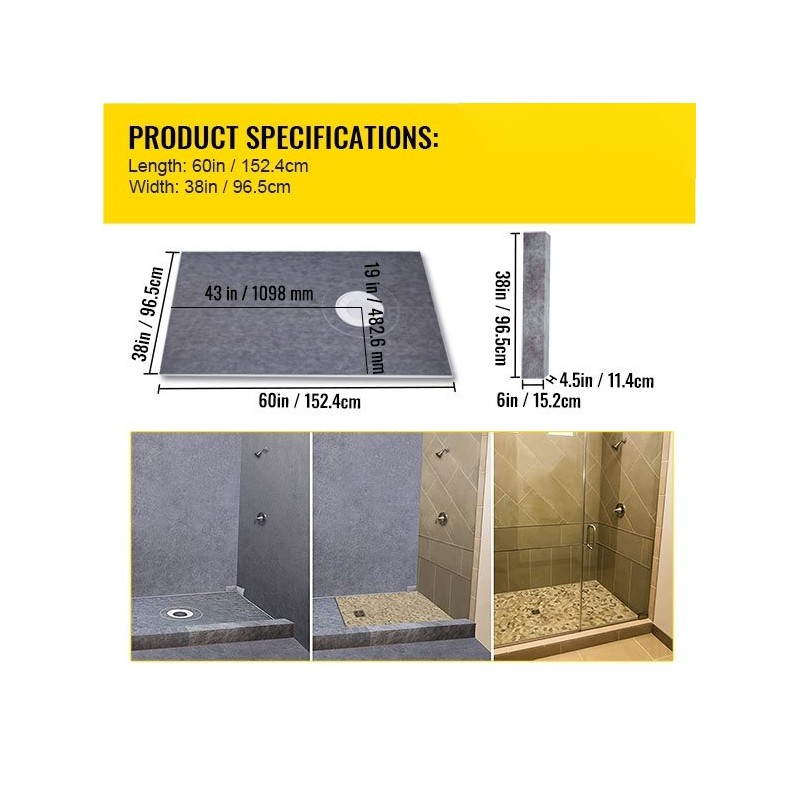 Suihkualtaan kaatokitti 965x1524 mm mm muovilaippa ruostumaton teräsritilä 2 leikattavaa kynnystä