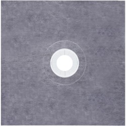 Suihkualustan reunasarja 121,9 x 121,9 cm ABS-laippa 304-ruostumaton teräsritilä 2 XPS-kynnystä