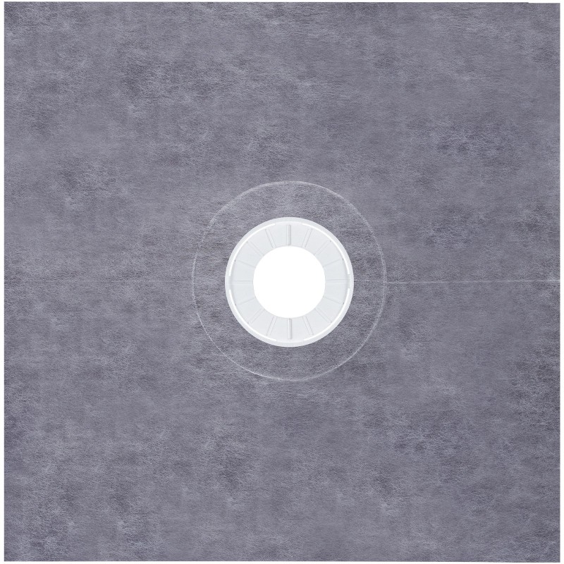 Suihkualustan reunasarja 121,9 x 121,9 cm ABS-laippa 304-ruostumaton teräsritilä 2 XPS-kynnystä