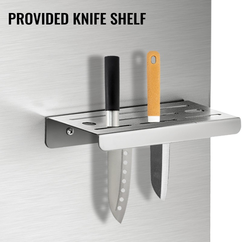 Liesituulettimen roiskesuoja ruostumatonta terästä 914x860 mm kahdella hyllyllä veitsitelineellä