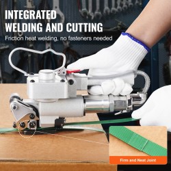 Paineilmatoiminen kiristyskone alumiiniseosrunko PP- ja PET-vanteille 1/2–3/4 tuuman