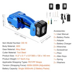 Automaattinen sähköinen kiristyssidekone PP- ja PET-nauhoille 0,9–1,6 cm