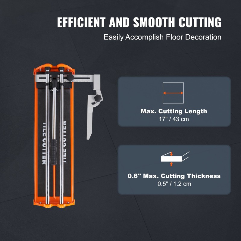 Manuaalinen laataneleikkuri 430 mm leikkauspaksuus 4–12 mm volframkarbidinen leikkuupyörä