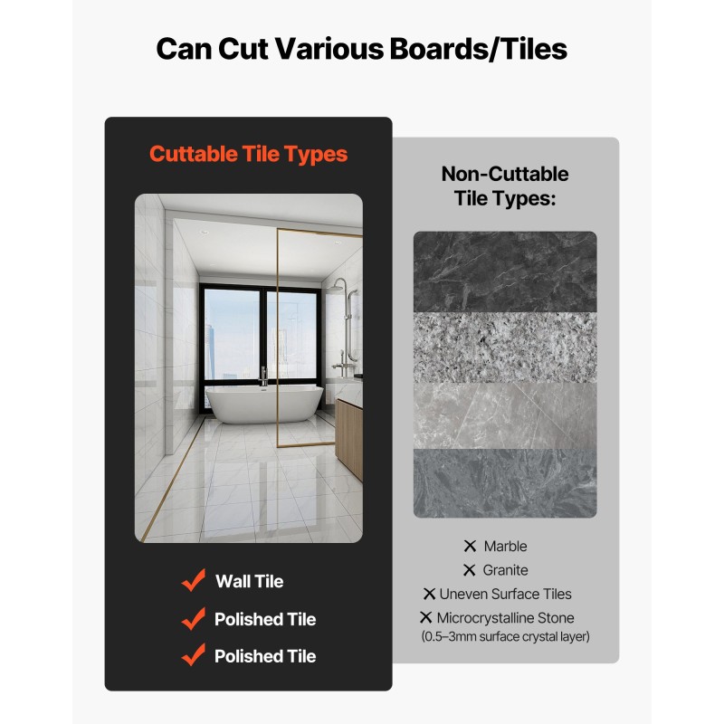 Manuaalinen laattaleikkuri teräs- ja alumiinirakenne 1200 mm tungstenkarbidinen leikkuupyörä infrapunasuunnistus liukumattomat