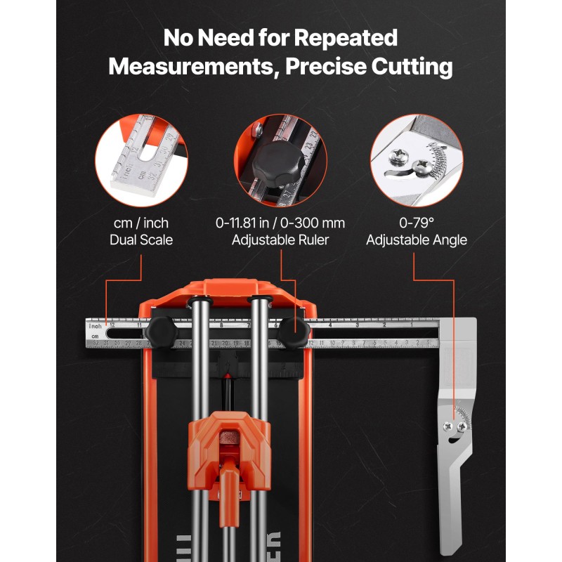 Laattaleikkuri 430 mm hiiliteräs manuaalinen seinä ja kiillotetuille laatoille