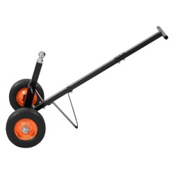 Perävaunun siirtovaunu hiiliteräs 272 kg aisapaino 47 mm vetokuula 10 tuuman täyskumirenkaat