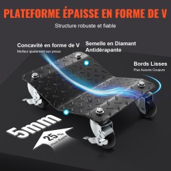 Teräksinen rengaskelkka neljän kappaleen setti kolmen tonnin kantavuudella jarrullisilla pyörillä