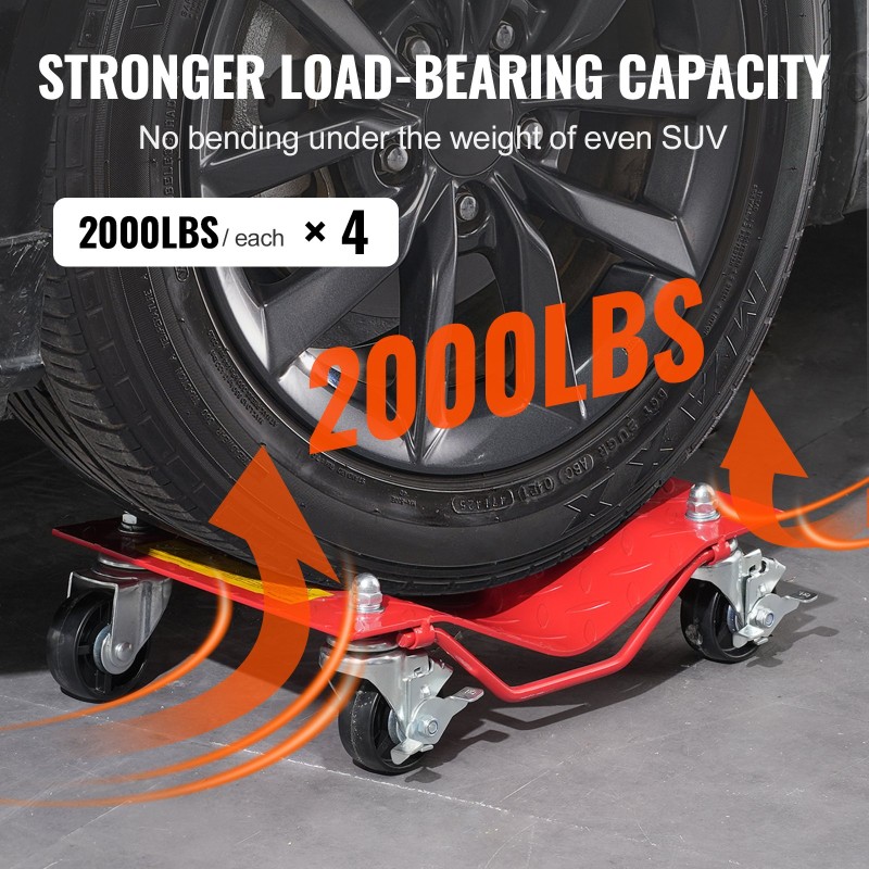 Rengasvaunasarja raskasta terästä 3,6 tonnin kantavuus 4 kappaletta kääntyvillä jarrupyörillä