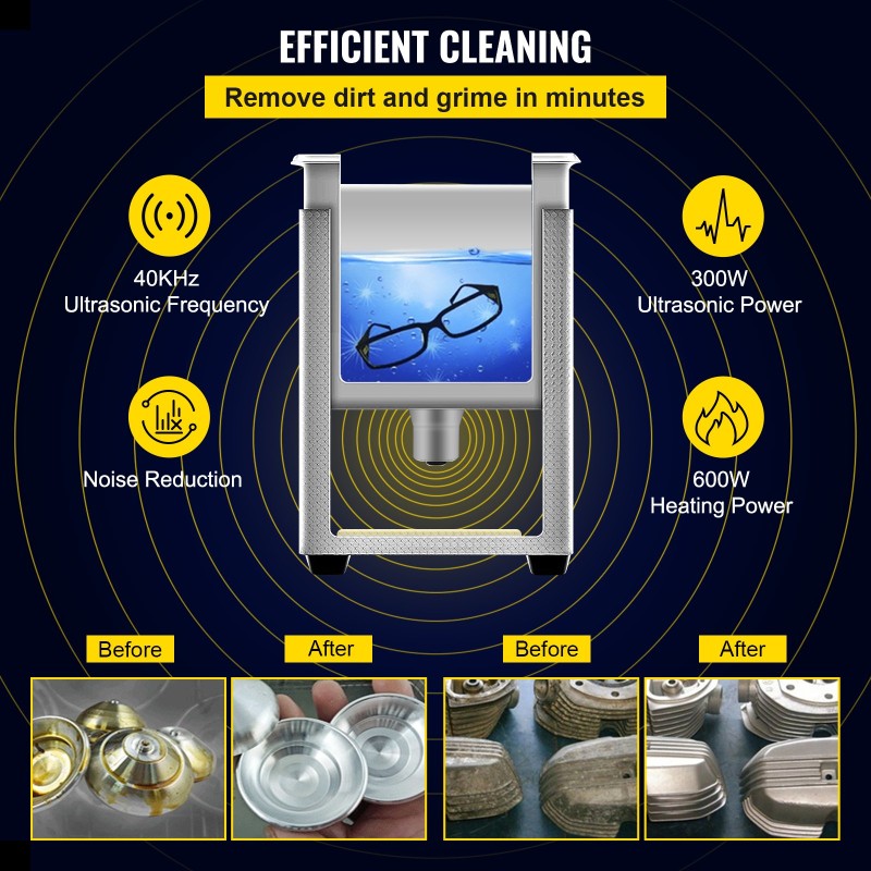 Ultraäänipesuri 15 L digitaalinen 360W ultraääni 600W lämmitin ruostumaton teräs