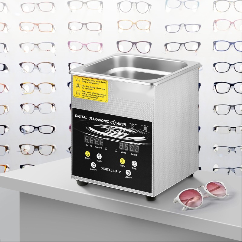 Ultraäänipesuri 2L 304-ruostumatonta terästä 40kHz 60W ultraääni 200W lämmitys