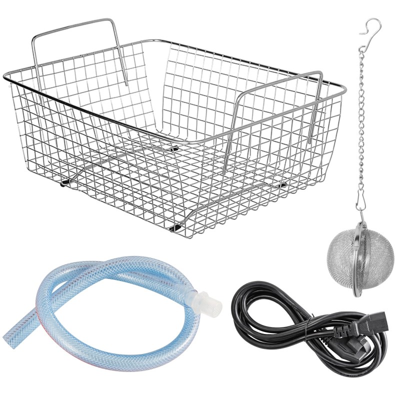 Ultraäänipesuri 6 litran 304-ruostumaton allas 40 kilohertsiä lämmityksellä ja ajastimella