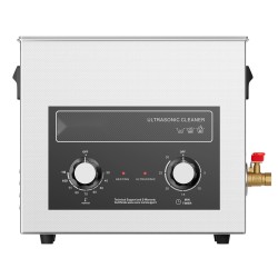 Ultraäänipuhdistin 6L 304 ruostumaton teräsallas 180W ultraääni 300W lämmitys irrotettava kori