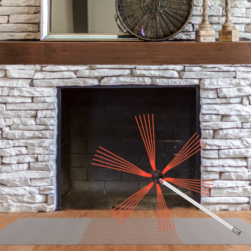 Savupiipun puhdistussarja nailonjatkovarret kymmenen metriä kymmenen vartta kaksi harjapäätä