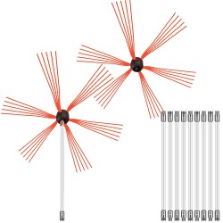 Savupiipun puhdistussarja nailonjatkovarret kymmenen metriä kymmenen vartta kaksi harjapäätä