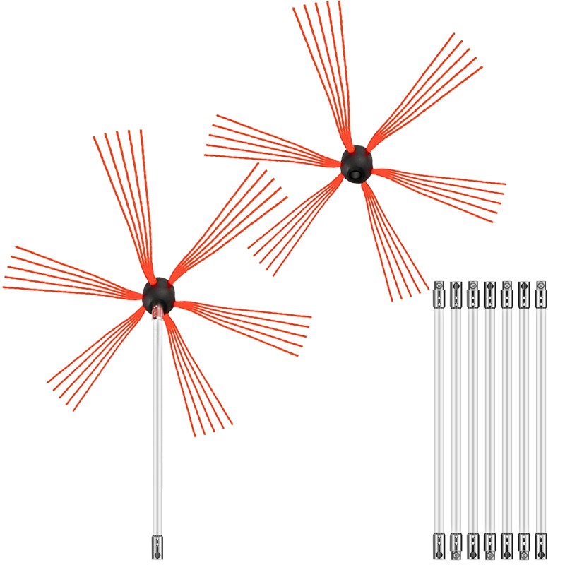 Savupiipun puhdistussarja nylon 8 m harjapituus 30 mm puhdistusalue 4–12 tuumaa
