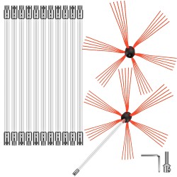 Hormiharjasarja nylonvarret 12 m 12 osaa sisältää 2 harjaspäätä porakoneadapterilla