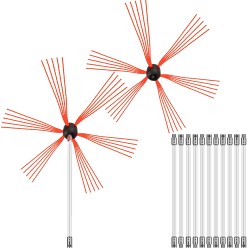 Hormiharjasarja nylonvarret 12 m 12 osaa sisältää 2 harjaspäätä porakoneadapterilla