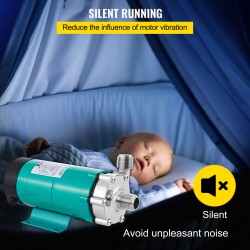 Oluenpanopumppu ruostumatonta terästä magneettiveto 10 W kestää 120 °C