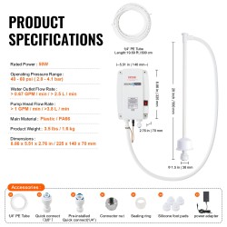 Pullovesipumppujärjestelmä PA66-muovi 3,8 litraa paine 2,8–4,1 baria automaattinen