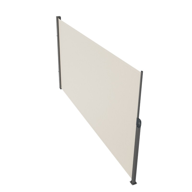 Sivulle vedettävä terassikaihdin 200×300 cm 180 g/m² PU-pinnoitettu polyesteri UV30+ beige