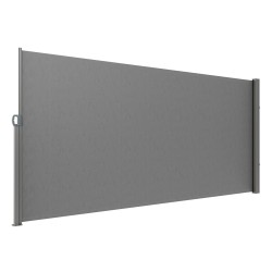 Sivumarkiisi vedettävä 160 300 cm polyesteri 180 g m PU pinnoite UV30 vesitiivis harmaa