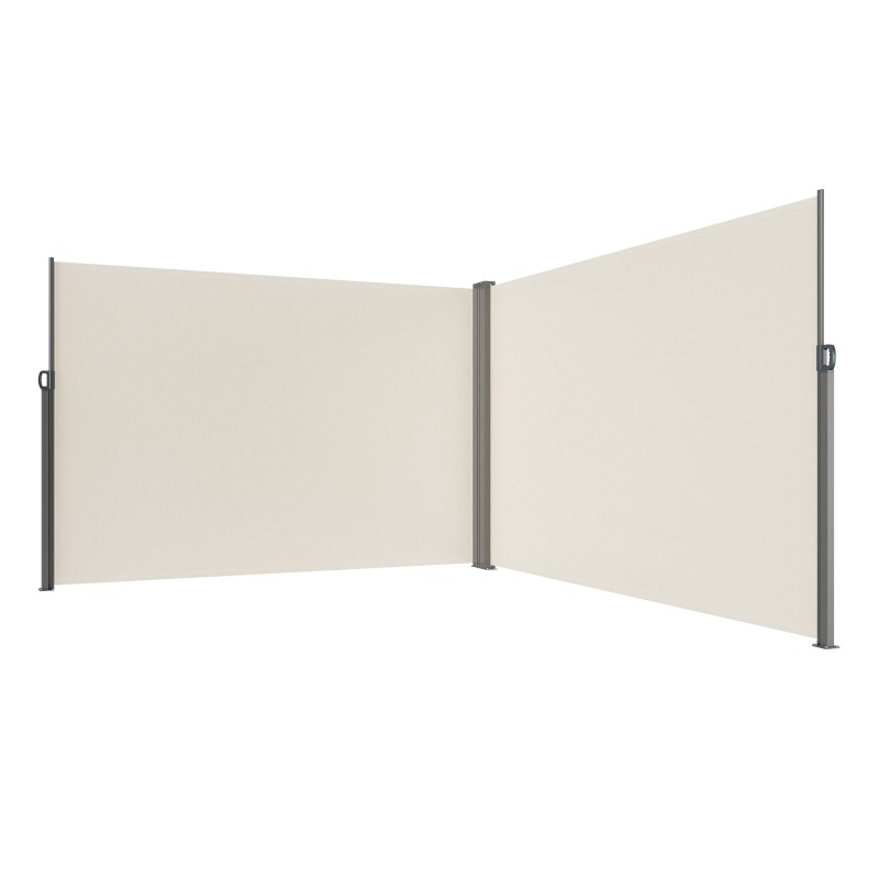 Pidentyvä sivumarkiisi 180g/m² polyesteri PU-pinnoite 200×600 cm beige