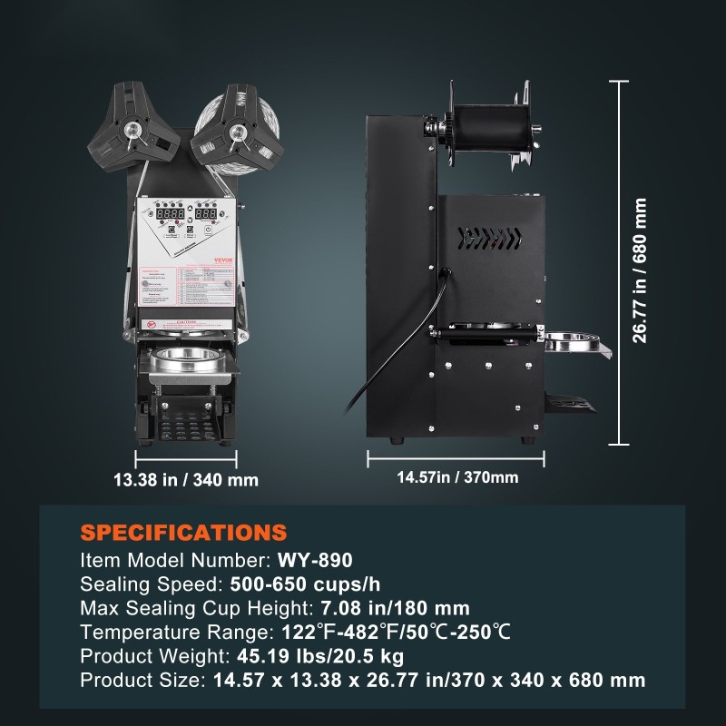 Automaattinen kuppisulkija 90 ja 95 mm kupeille 500–650 kuppia tunnissa
