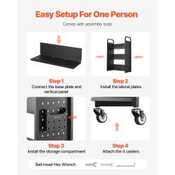 Kirjakärry hiiliteräksinen runko 3 V-muotoiset yksipuoliset hyllyt 150 kg 770x380x1220 mm