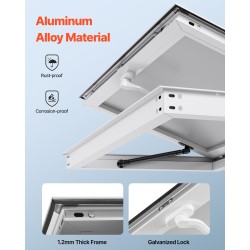 Myyntiluukku alumiiniseosrunko 1374x866x80 mm markiisiovella ruokarekkoihin ja kioskeihin