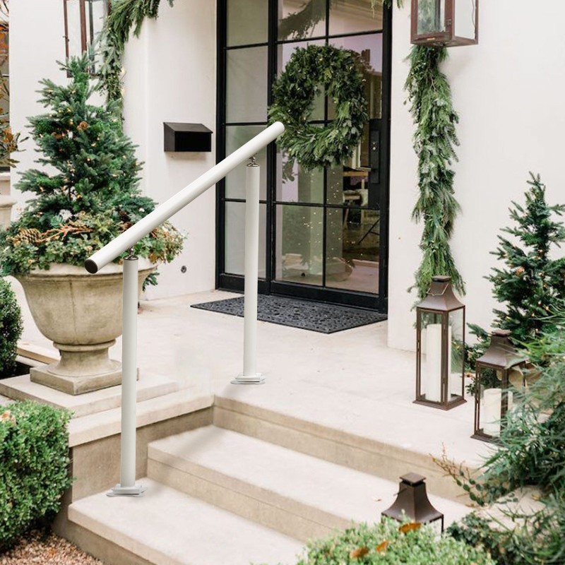 Alumiinikaide ulkoportaisiin valkoinen sopii 1–4 portaalle säädettävä kulma 0–45 astetta