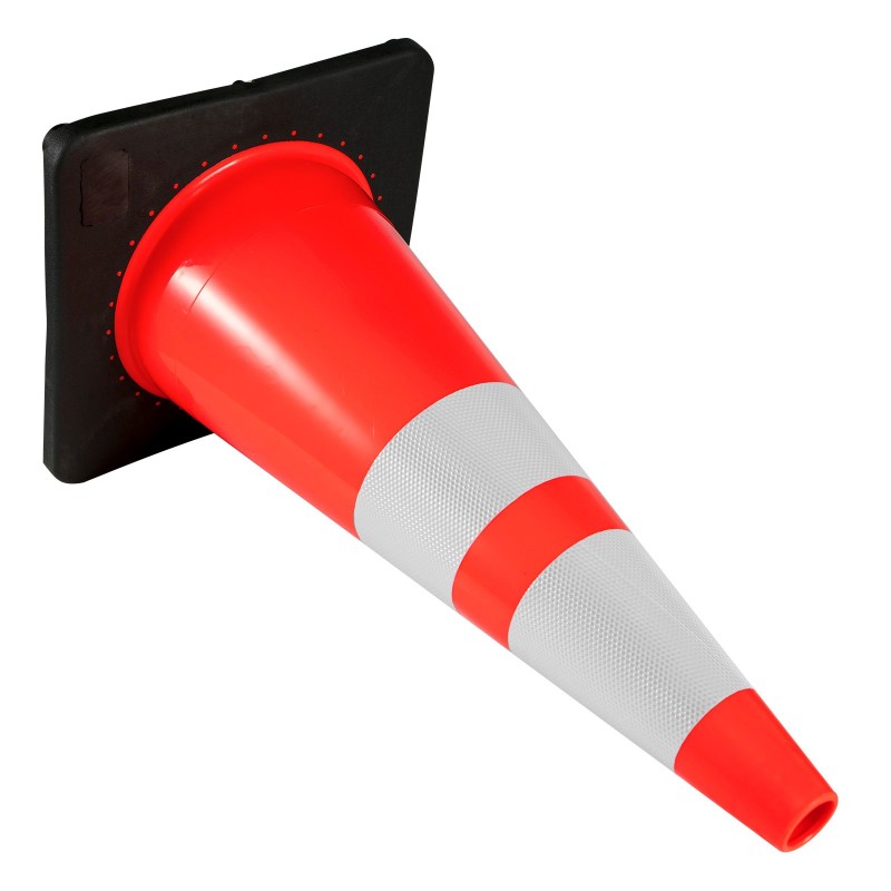 Liikennekartiot PVC-muoviset 92 senttimetriä 6 kpl oranssi heijastinkaulus painotettu pohja