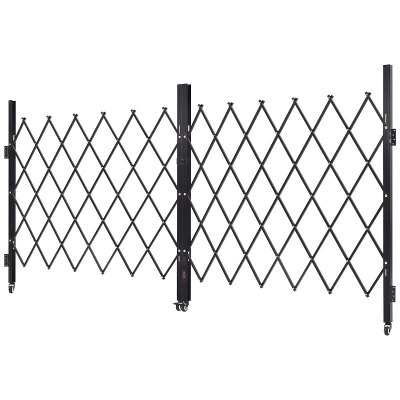 Kaksinkertainen taittuva teräs turvaportti 3200 mm 1605 mm 360 asteen pyörillä lukittava