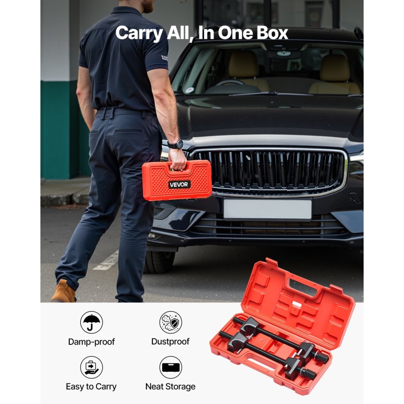 Kierrejousipuristinsarja 2 kpl raskaan käytön 265 mm 1200 kg autoihin ja moottoripyöriin