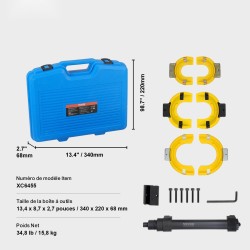 Macpherson-tyyppinen jousipuristin 45 teräs karkaistu kierrevarsi vaihdettavat haarukat keltainen suojaholkki kantolaukku