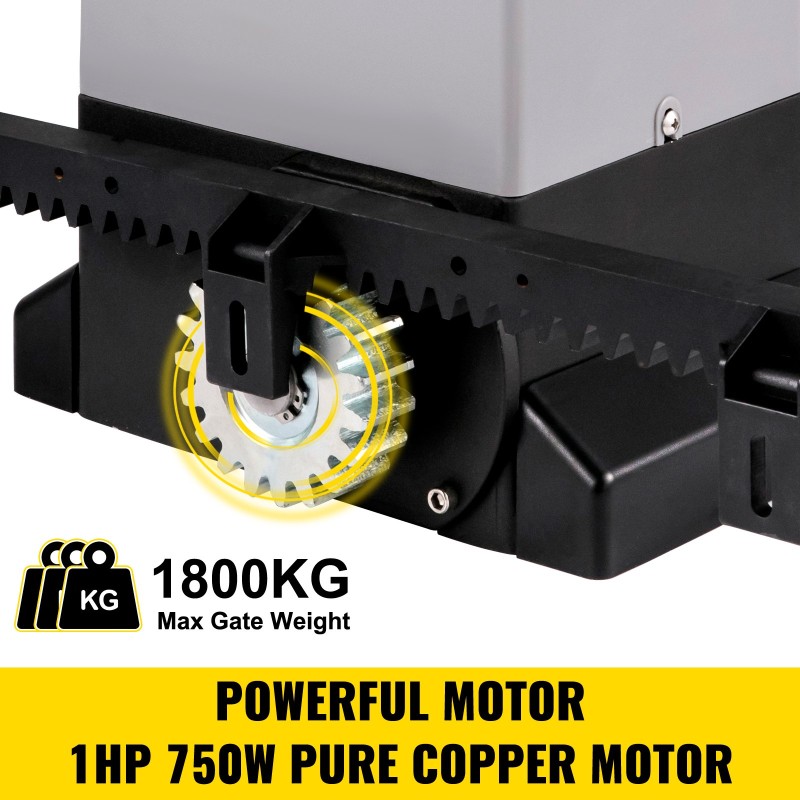Automaattinen liukuportin avaaja 1800 kg 12 m 750 W 4 kaukosäädintä