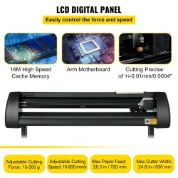 Vinyylileikkuri plotteri 28 tuumaa 720 mm syöttö 630 mm leikkausleveys jalustalla