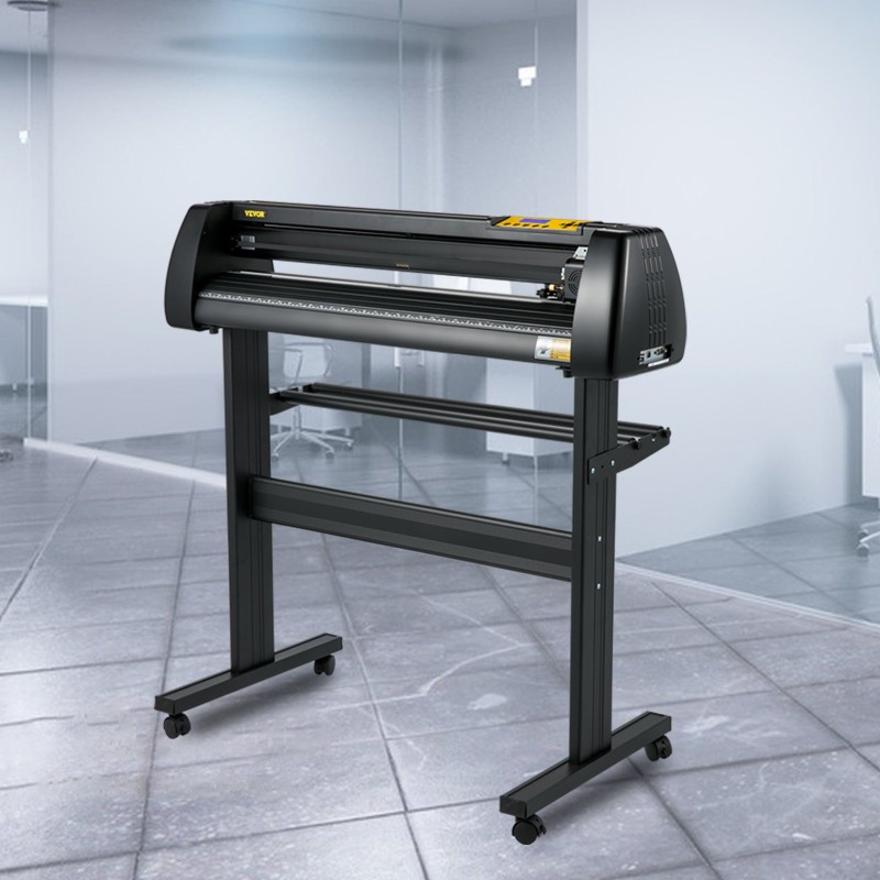 Vinyylileikkuri 28 tuumaa 630 mm leikkuuleveys säädettävä voima ja nopeus lattiateline