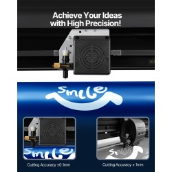 Vinyylileikkuri 870 mm syöttöleveys 780 mm leikkuualue automaattinen kontuurileikkaus 3 terää