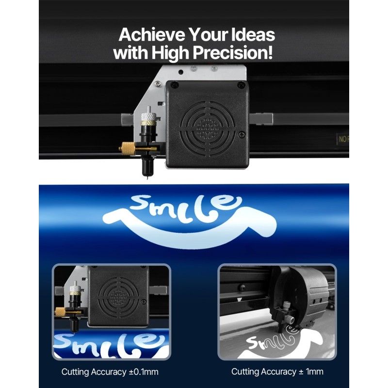 Vinyylileikkuri 870 mm syöttöleveys 780 mm leikkuualue automaattinen kontuurileikkaus 3 terää