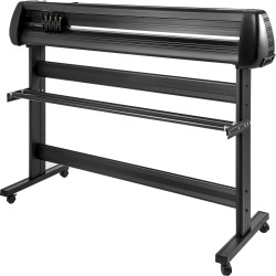 Vinyylileikkuri ja piirturi 53 tuuman lattiatelineellä tarroihin ja kyltteihin