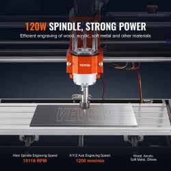 3-akselinen CNC-jyrsin ja kaiverruskone 300x200x72 mm 120 W