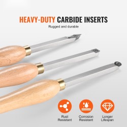 Sorvitalttasetti 3 kpl kovametalliterät puukahvoilla 200 mm säilytyslaatikolla