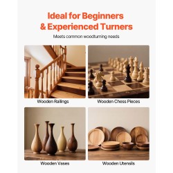 4-osainen puun sorvaussarja kovametallikärjillä puukahvoilla puulaatikolla karkea viimeistely ontto sorvaus