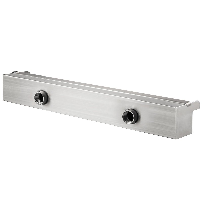 Ruostumaton teräs altaan vesiputoussuutin 60 x 11,5 x 8 cm monivärinen LED