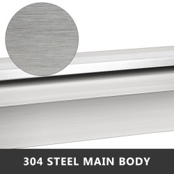 Ruostumattomasta teräksestä valmistettu suorakulmainen allassuihkulähde 45×11×8 cm LED-valonauhalla uima-altaisiin