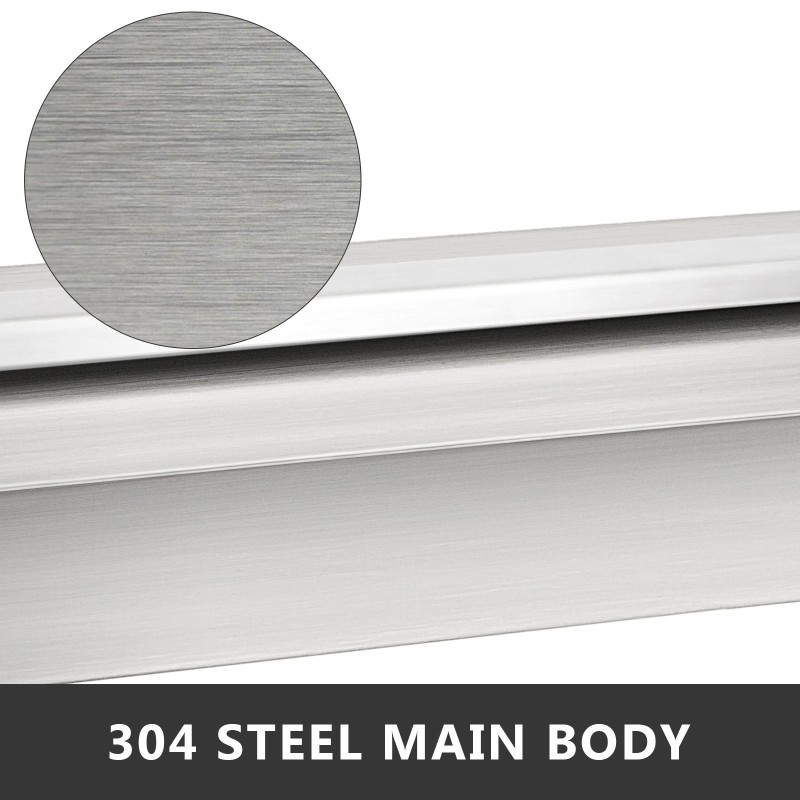 Ruostumattomasta teräksestä valmistettu suorakulmainen allassuihkulähde 45×11×8 cm LED-valonauhalla uima-altaisiin