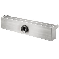 Vesiputoussuuutin ruostumattomasta teräksestä 30x11,5x8cm monivärinen valolista liittimellä kaukosäätimellä