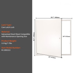 Huoltoluukku sinkitty teräslevy 613x613 mm kipsilevyseinille ja katoille
