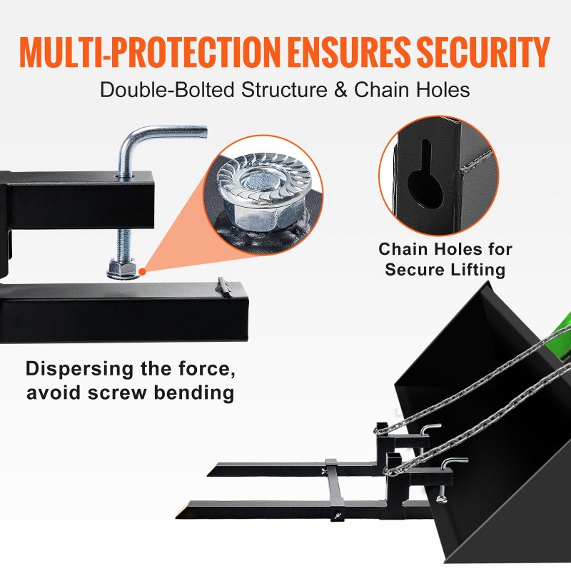 Trukkipiikit traktorin tai kuormaimen kauhaan säädettävä piikkiväli kestävä rakenne