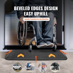 Kuminen kynnysramppi 113x24,1x2,5cm 1kpl 15t kantavuus pyörätuoleille